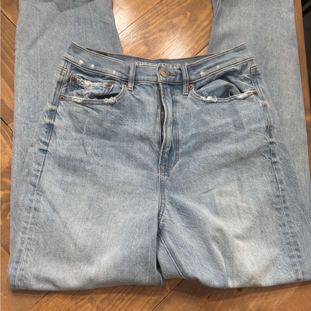 American Eagle Outfitters Light Blue Straight Leg Jeans